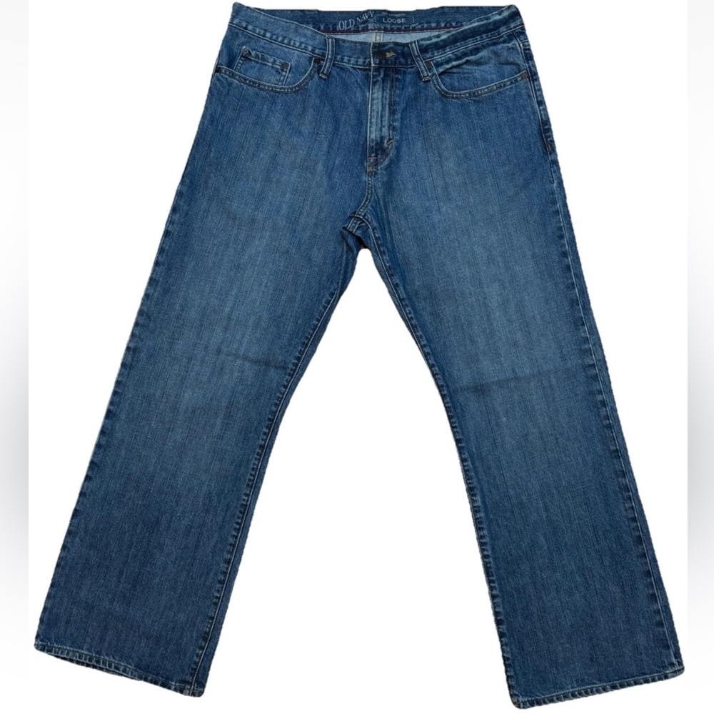Vtg Selvedge OldNavy WideLeg90sJeans GrungeLooseBaggyY2k 100%Cotton Skater 36x32